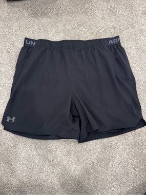 Under Armour 2-in-1 Running Shorts | XXL | Black | Built-In Compression Liner